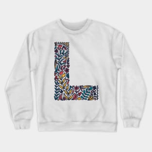 Tropical Letter L Crewneck Sweatshirt